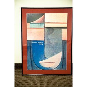Vintage Art Poster Alexej Von Jawlensky “Evening” 1929 Art Poster Framed 40 x 30